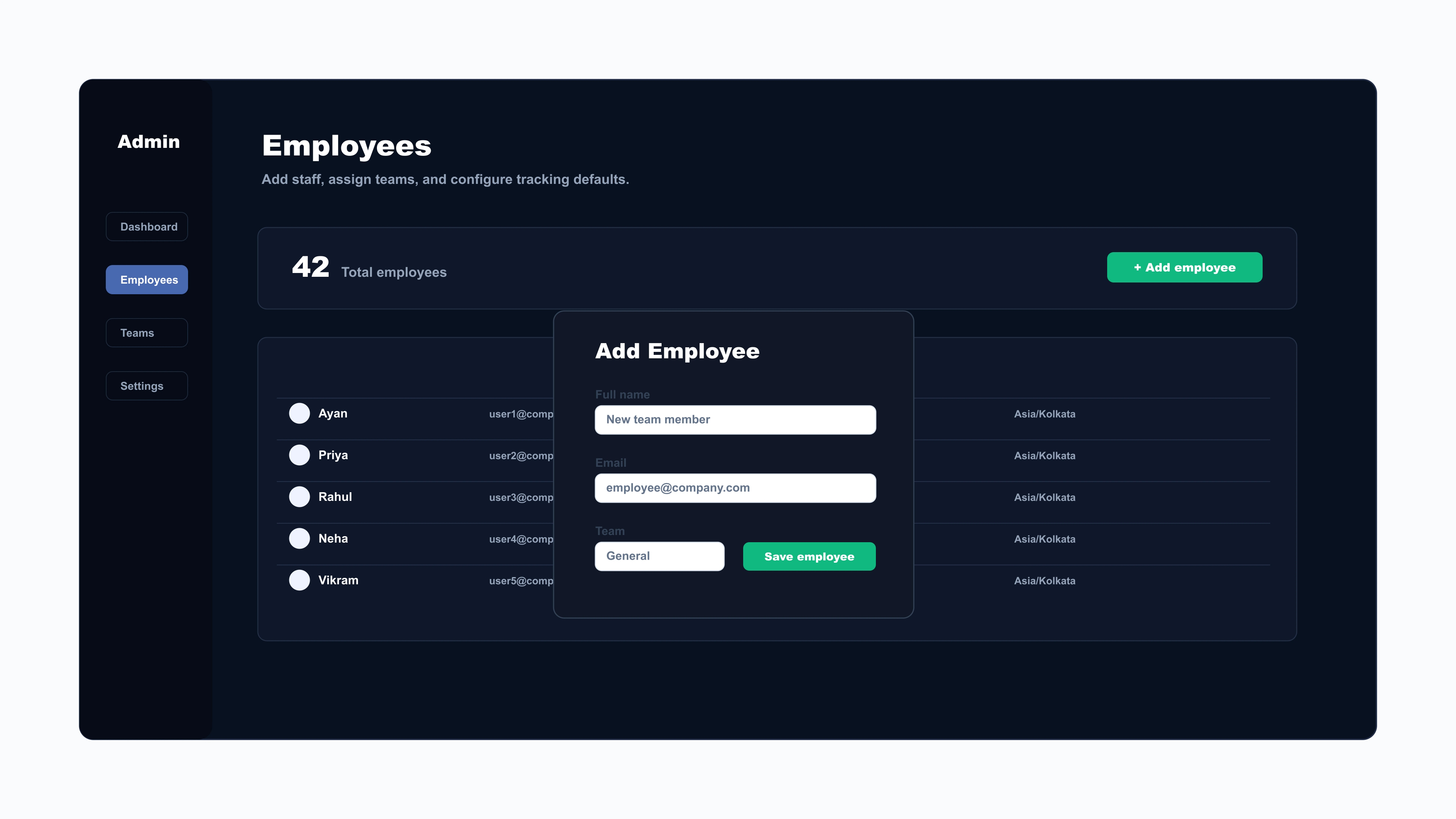 Add employees